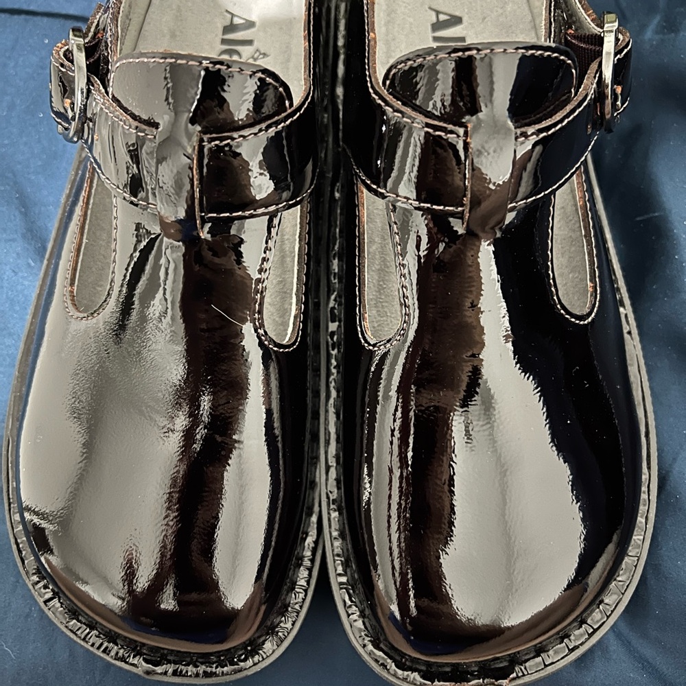 Alegria Shiny Black Dress Shoes